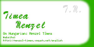 timea menzel business card